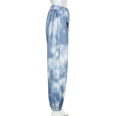 Leggings casuales tie-dye con estampado de mariposas - Image 13