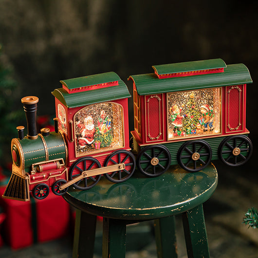 Caja de Música Tren Navideño Santa Claus - Image 16