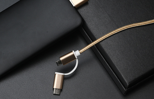 Cable Cargador Rápido 2 en 1 USB Type-C y Micro USB 100cm 2A para Huawei Mate y Honor - Image 5
