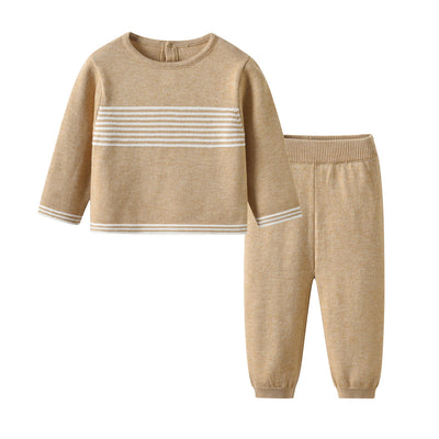 Conjunto Infantil Otoño Invierno: Suéter Rayado y Pantalón de Lana - Image 10