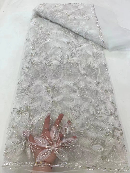Vestido de Fiesta Elegante con Encaje Bordado y Flores de Cinta - Image 11