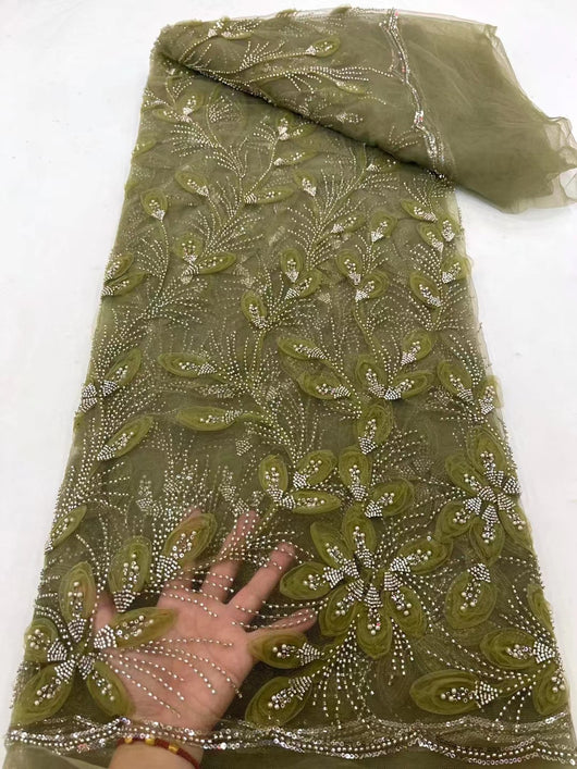 Vestido de Fiesta Elegante con Encaje Bordado y Flores de Cinta - Image 14