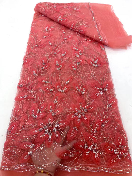 Vestido de Fiesta Elegante con Encaje Bordado y Flores de Cinta - Image 16