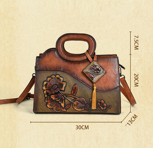 Bolso Crossbody Étnico Artesanal con Textura en Relieve para Mujer - Image 17