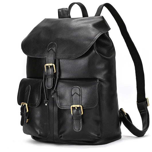 Mochila de Viaje en Cuero Premium con Compartimento Abatible - Image 14