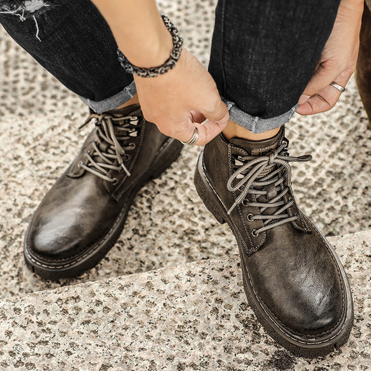 Botas de Trabajo Impermeables Estilo Británico para Hombre - Image 7