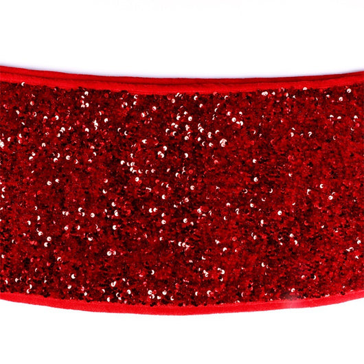 Falda para Árbol de Navidad con Lentejuelas Rojas - Decoración Navideña - Image 8