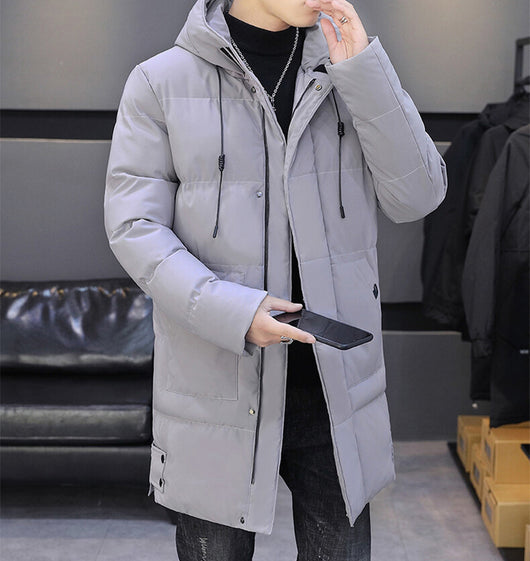 Abrigo Largo con Capucha para Hombre - Chaqueta Impermeable Invierno - Image 9