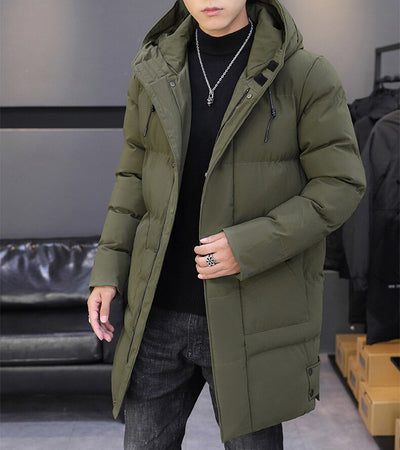 Abrigo Largo con Capucha para Hombre - Chaqueta Impermeable Invierno - Image 12
