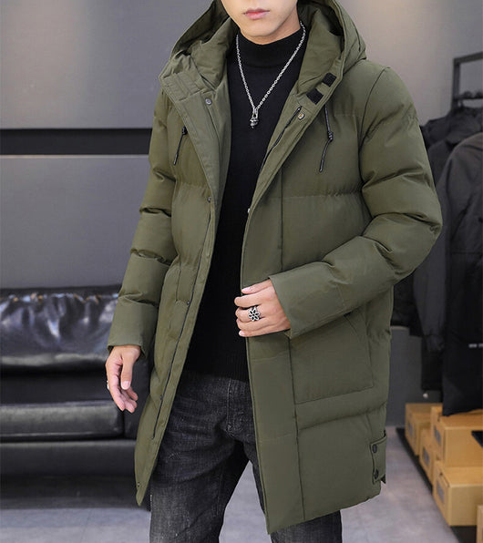 Abrigo Largo con Capucha para Hombre - Chaqueta Impermeable Invierno - Image 12