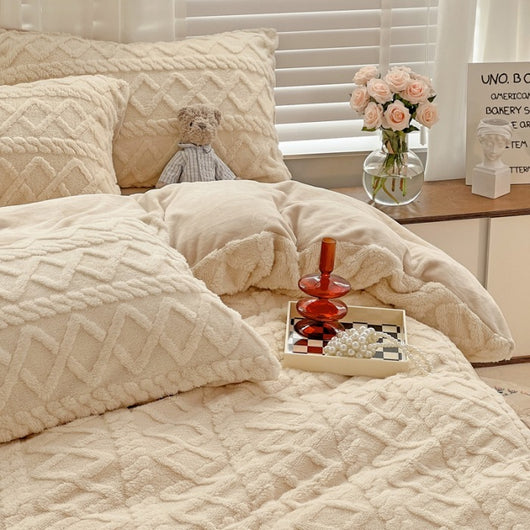 Juego de Cama 4 Piezas Fibra de Leche Térmica Acolchada - Image 11