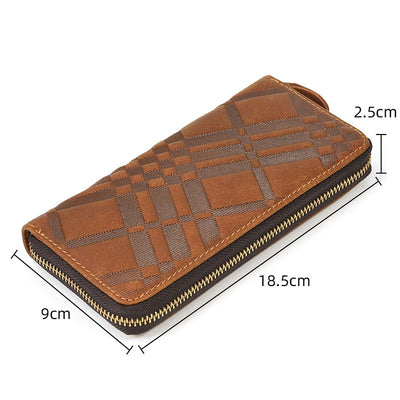 Billetera Larga Retro de Cuero Crazy Horse para Hombre - Image 8