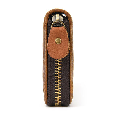 Billetera Larga Retro de Cuero Crazy Horse para Hombre - Image 14