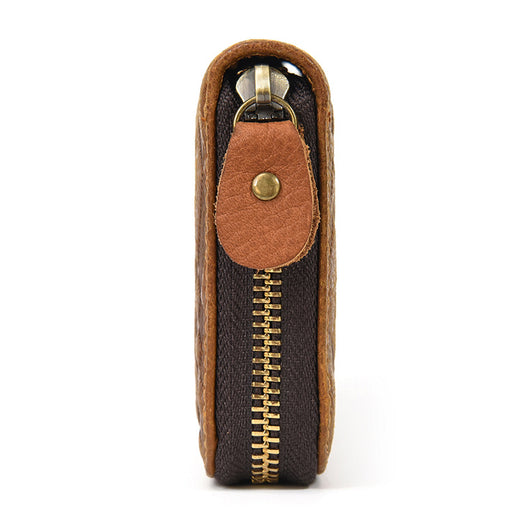 Billetera Larga Retro de Cuero Crazy Horse para Hombre - Image 14
