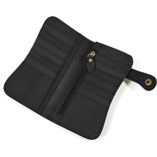 Cartera Larga de Cuero Crazy Horse con Cadena de Seguridad Antirrobo - Image 22