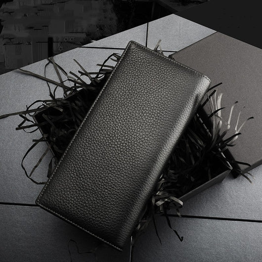 Billetera de Cuero Vacuno Premium con Patrón Lichi para Hombre - Image 6