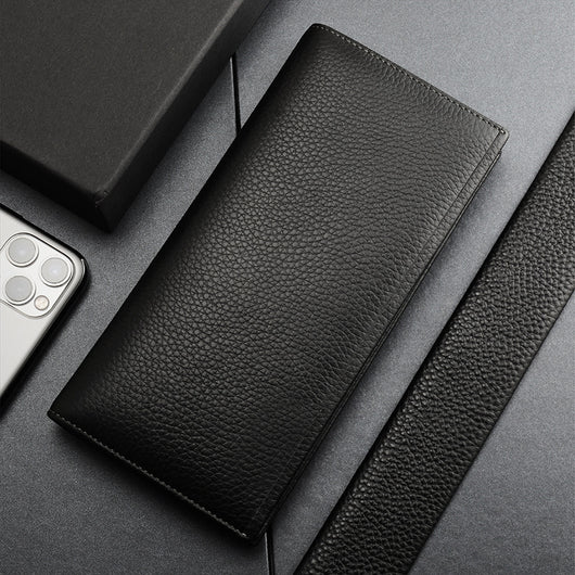 Billetera de Cuero Vacuno Premium con Patrón Lichi para Hombre - Image 7