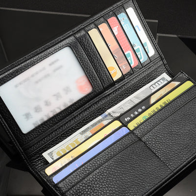 Billetera de Cuero Vacuno Premium con Patrón Lichi para Hombre - Image 11