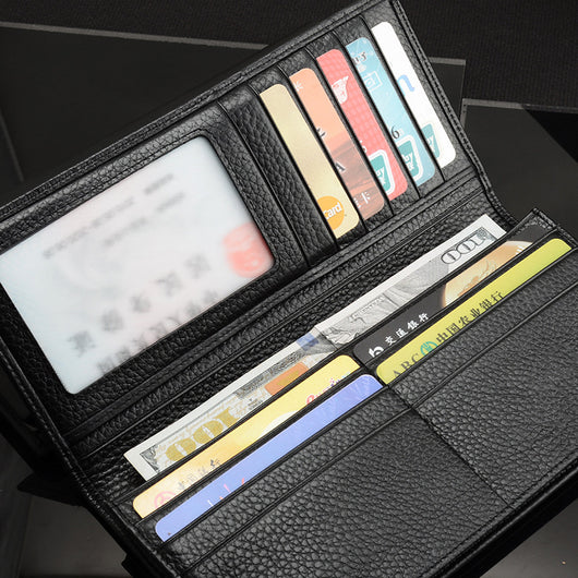 Billetera de Cuero Vacuno Premium con Patrón Lichi para Hombre - Image 11