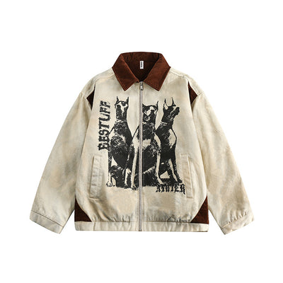 Chaqueta Acolchada Estilo Retro Industrial para Parejas - Algodón Casual Unisex - Image 15