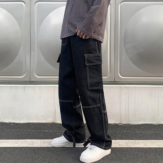 Pantalones Vaqueros Anchos Hip Hop para Hombre - Image 11