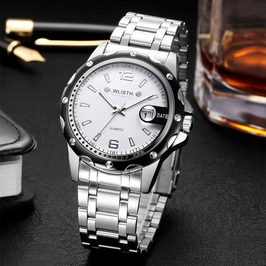 Reloj de Negocios Impermeable para Hombre con Calendario y Cuarzo - Image 12