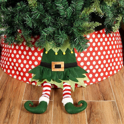 Falda para Árbol de Navidad Roja y Blanca con Lunares - Image 10