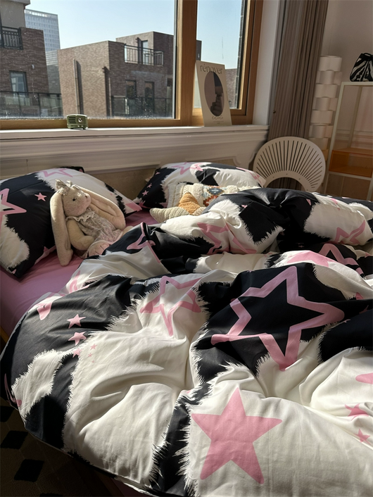 Juego de Cama de Algodón Puro con Diseño Minimalista Estrella de Cinco Puntas - Image 8