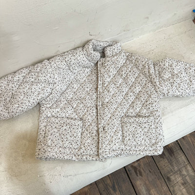 Abrigo Infantil Acolchado Floral con Forro Polar Grueso - Image 8
