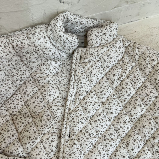 Abrigo Infantil Acolchado Floral con Forro Polar Grueso - Image 11