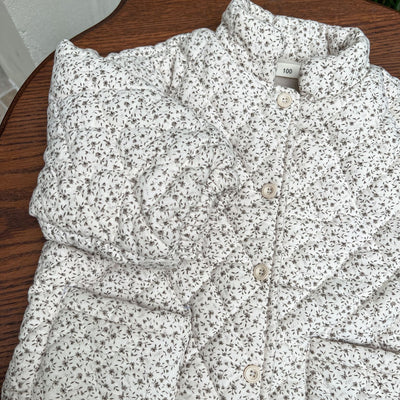 Abrigo Infantil Acolchado Floral con Forro Polar Grueso - Image 13