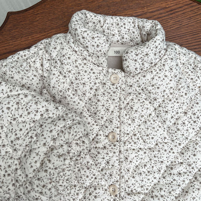 Abrigo Infantil Acolchado Floral con Forro Polar Grueso - Image 15