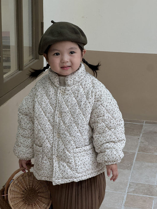Abrigo Infantil Acolchado Floral con Forro Polar Grueso - Image 18