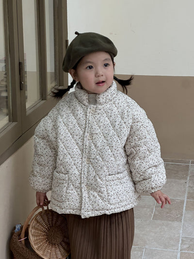 Abrigo Infantil Acolchado Floral con Forro Polar Grueso - Image 19
