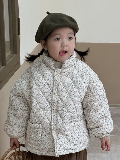 Abrigo Infantil Acolchado Floral con Forro Polar Grueso - Image 20