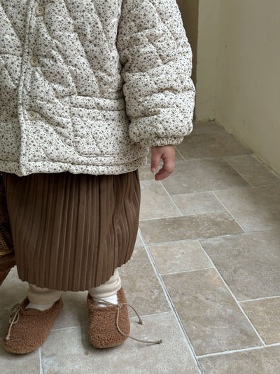 Abrigo Infantil Acolchado Floral con Forro Polar Grueso - Image 22