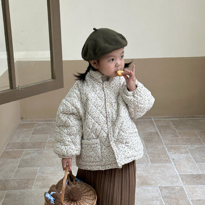 Abrigo Infantil Acolchado Floral con Forro Polar Grueso - Image 26