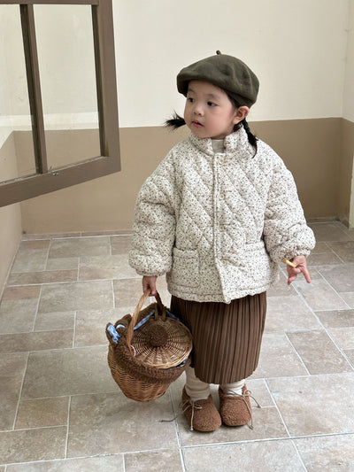 Abrigo Infantil Acolchado Floral con Forro Polar Grueso - Image 27