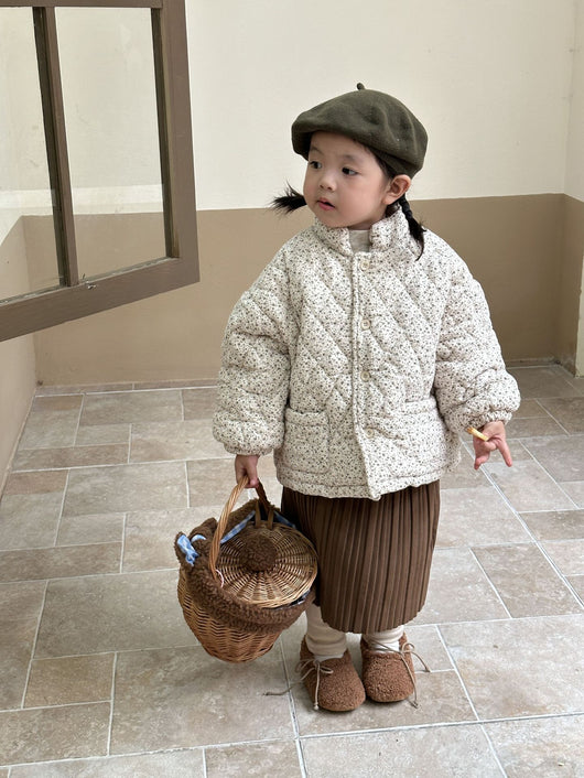 Abrigo Infantil Acolchado Floral con Forro Polar Grueso - Image 27
