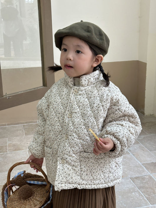 Abrigo Infantil Acolchado Floral con Forro Polar Grueso - Image 28