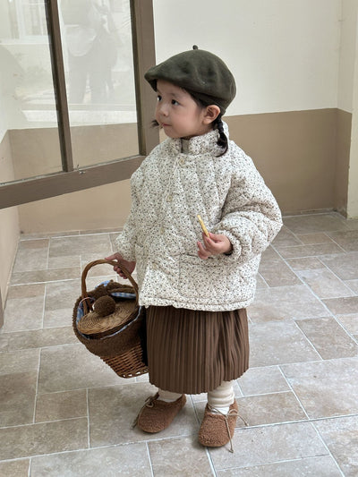 Abrigo Infantil Acolchado Floral con Forro Polar Grueso - Image 29