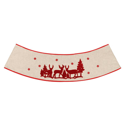 Falda Protectora para Árbol Navideño con Diseño de Reno Plegable - Image 7