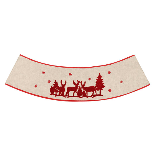 Falda Protectora para Árbol Navideño con Diseño de Reno Plegable - Image 7
