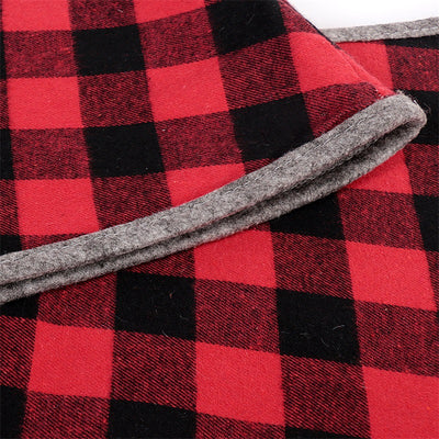 Falda para Árbol de Navidad Cuadros Rojo y Negro con Bordado 48 Pulgadas - Image 11