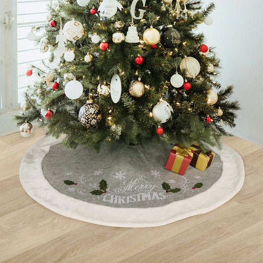 Falda Protectora para Árbol de Navidad Gris - Image 8