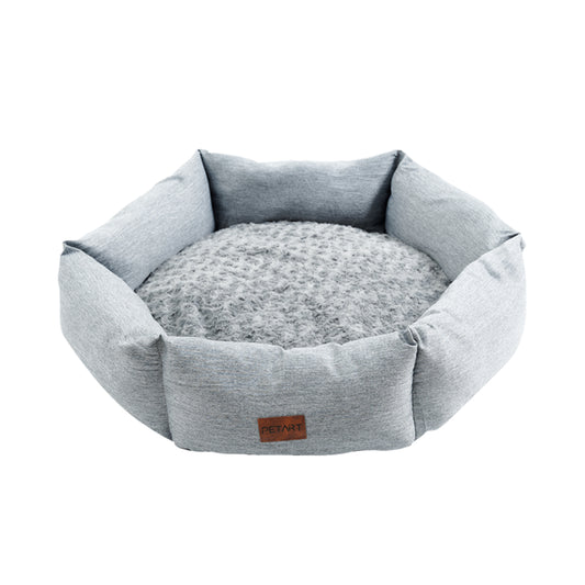 Cama Hexagonal de Terciopelo para Perros - Sofá Calmante y Acogedor