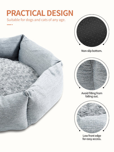 Cama Hexagonal de Terciopelo para Perros - Sofá Calmante y Acogedor - Image 4
