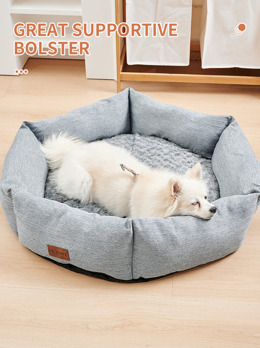 Cama Hexagonal de Terciopelo para Perros - Sofá Calmante y Acogedor - Image 5