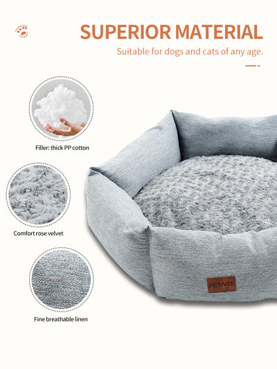 Cama Hexagonal de Terciopelo para Perros - Sofá Calmante y Acogedor - Image 6