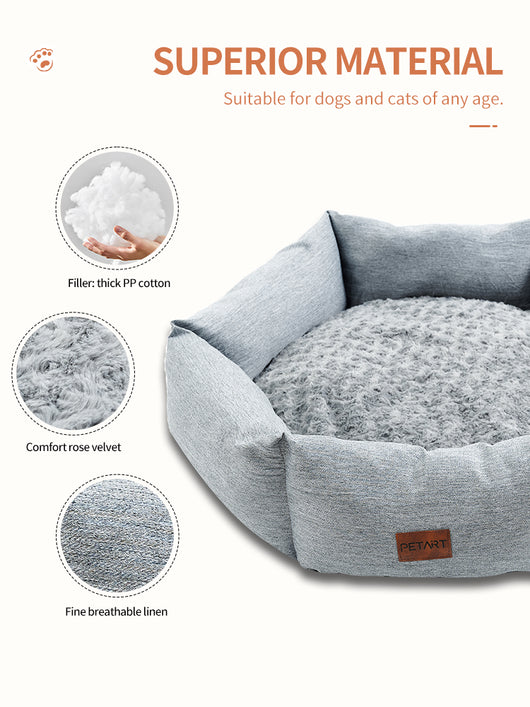 Cama Hexagonal de Terciopelo para Perros - Sofá Calmante y Acogedor - Image 6